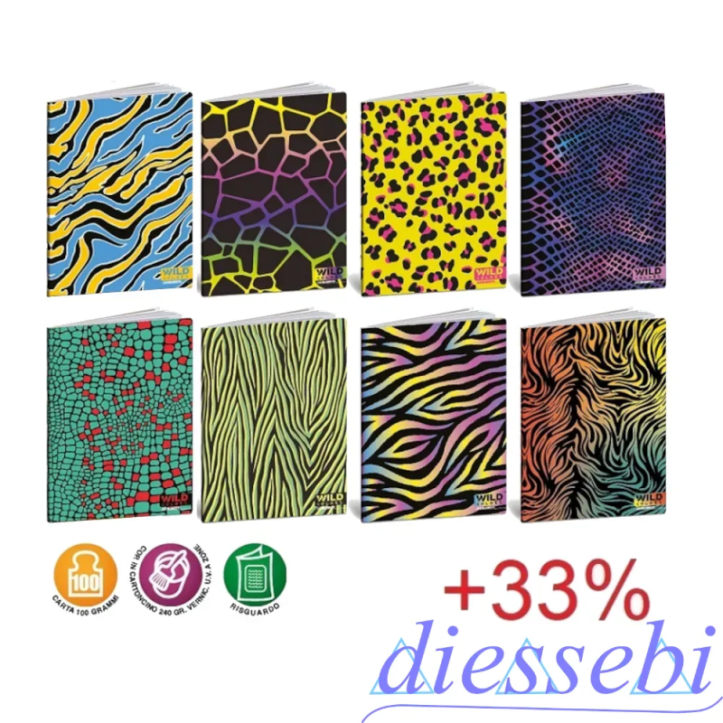 Maxi 24 Fogli 100gr Wild Colors Blasetti 5mm