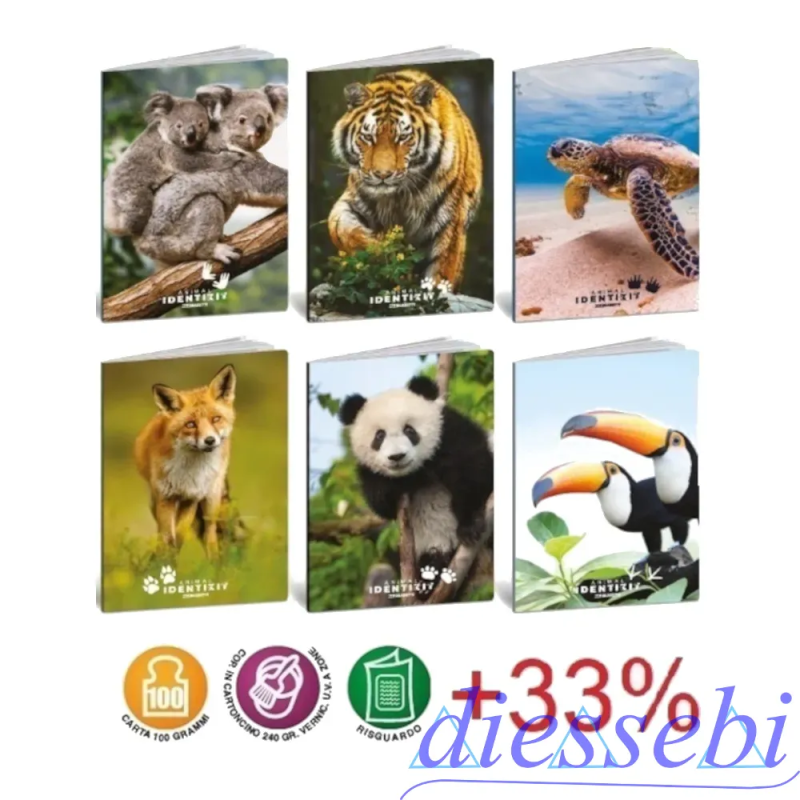 Maxi 24 Fogli 100gr Animal Identikit Blasetti 5mm