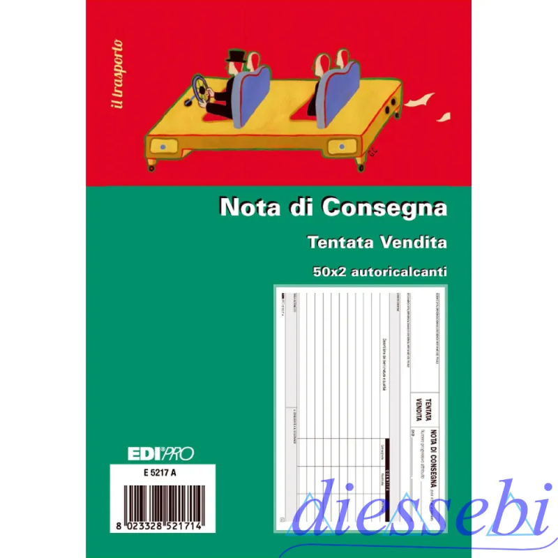 Blocco Nota di Consegna Tentata Vendita 2 copie autoricalcante A5 Edipro