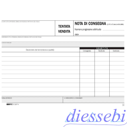 Blocco Nota di Consegna Tentata Vendita 2 copie autoricalcante A5 Edipro