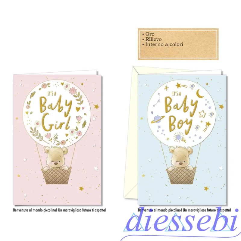 Biglietto Nascita Baby Girl/Baby Boy