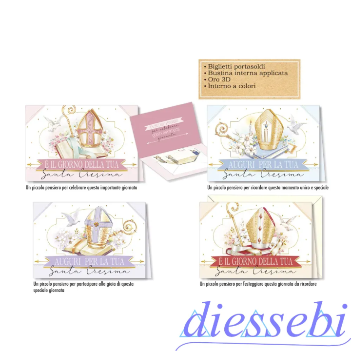 Biglietto Portasoldi Cresima Auguri per la Tua Santa Cresima