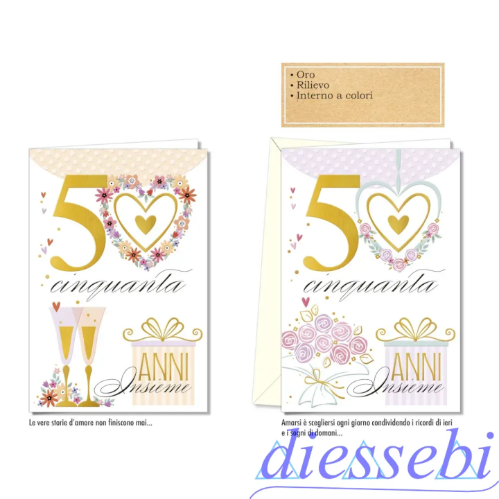 Biglietto 50° Anniversario Matrimonio