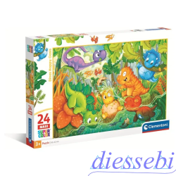 Puzzle Dinosauri Happy Oasis 24 Pezzi Clementoni