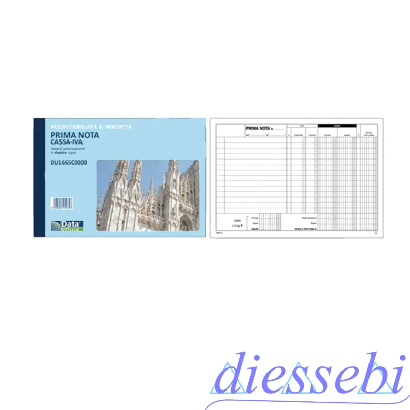 Blocco Prima Nota Cassa IVA A5 2cp Data Ufficio