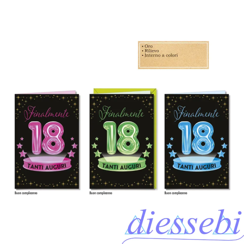 Biglietto 18 Anni Black & Gold