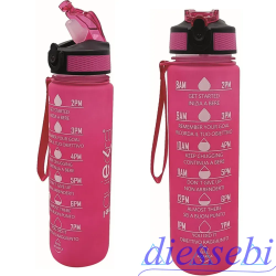 Borraccia Motivazionale 1L Fucsia