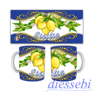 Tazza in Ceramica Piastrelle - Sicilia Gadget