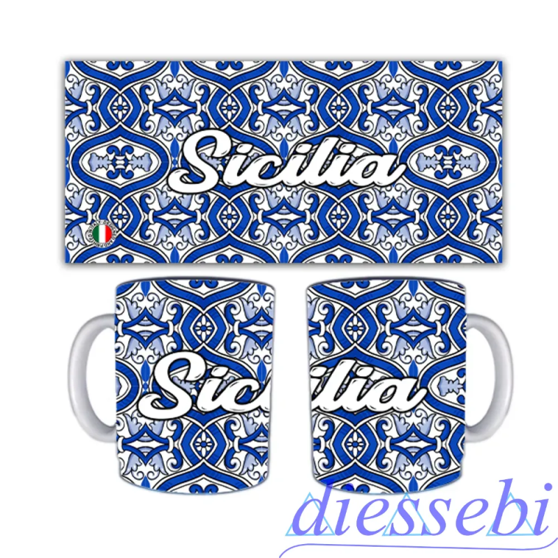 Tazza in Ceramica Piastrelle - Sicilia Gadget