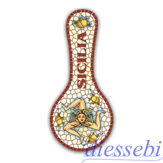 Poggiamestolo in Ceramica Mosaico - Sicilia Gadget