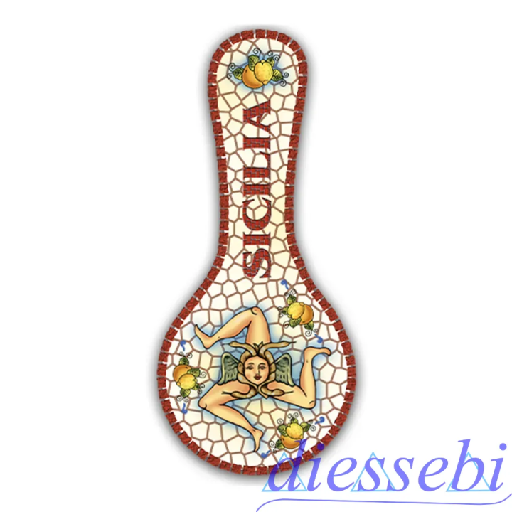 Poggiamestolo in Ceramica Mosaico - Sicilia Gadget