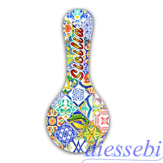 Poggiamestolo in Ceramica Maioliche - Sicilia Gadget