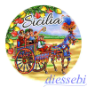 Magnete Piattino Carretto - Sicilia Gadget