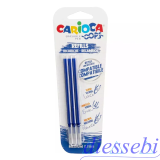 Set 3 Refill Carioca Oops 0.7mm Blu