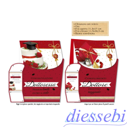 Biglietto Laurea chiusura con velcro