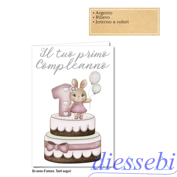 Biglietto Compleanno 1 Anno Lei