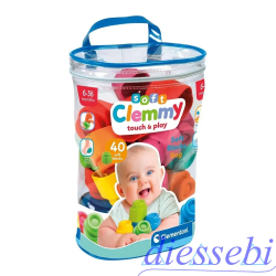 Sacca Costruzioni 40 Pezzi Soft Blocks Baby Clemmy Clementoni