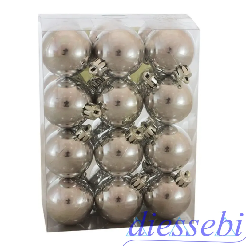 24 Sfere Argento Lisce 40mm