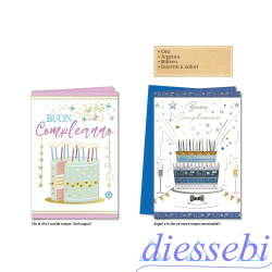 Biglietto Compleanno Torta e Candele