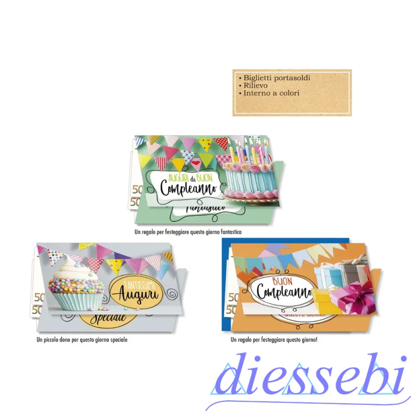 Biglietto Portasoldi Compleanno Bambini