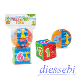 Palla e Cubo Morbidi con Sonaglio