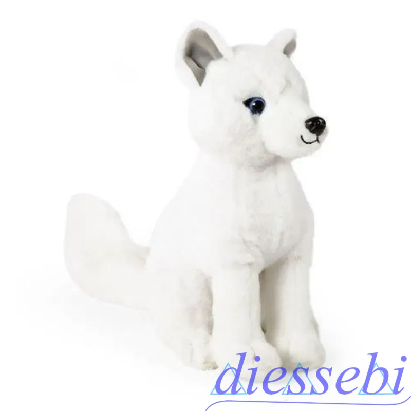 Peluche Volpe Bianca Artica Seduta 28cm DeCar