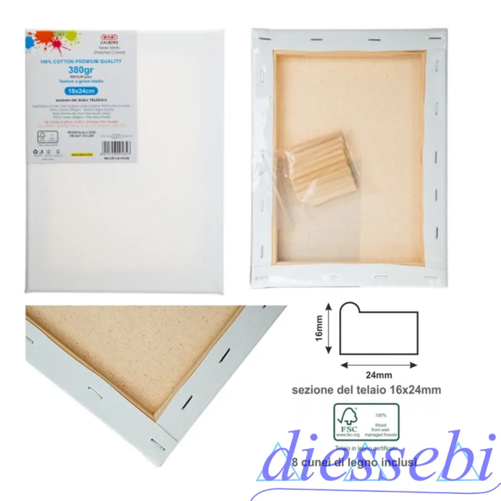 Tela con Telaio 30x30cm Wiler