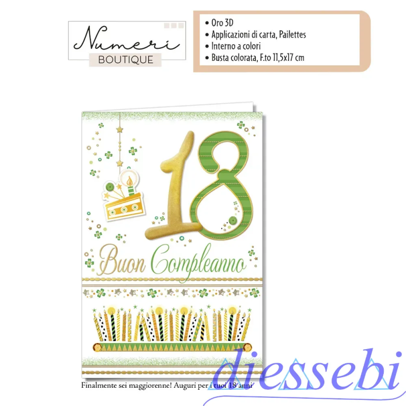 Biglietto Compleanno 18 Anni