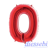 Mylar Mini Numero 0 Rosso 35cm Cattex (PM/N3534-0)