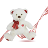 Peluche Orso Bianco con Fiocco 55cm
