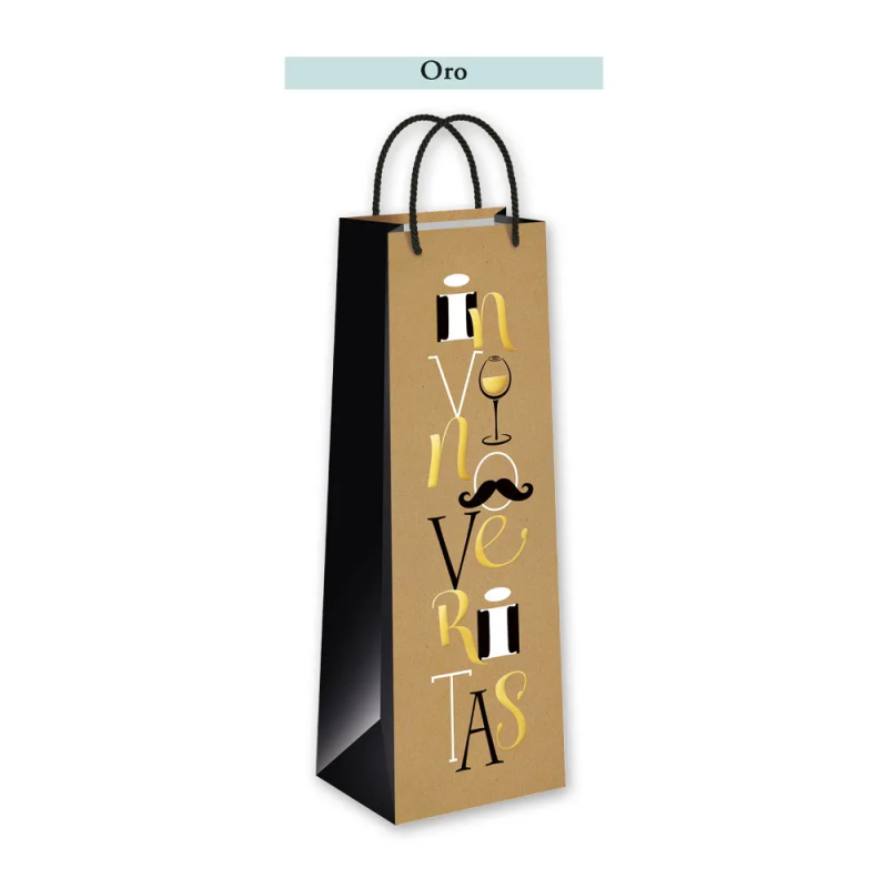 Shopper Portabottiglia Oro Vino