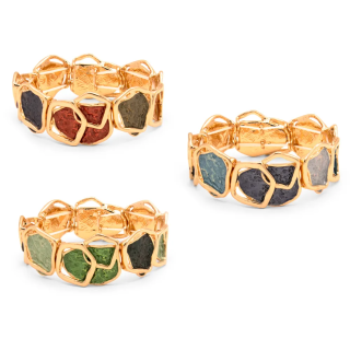 Bracciale Donna Elastico Rettangoli Cortina Polo Style