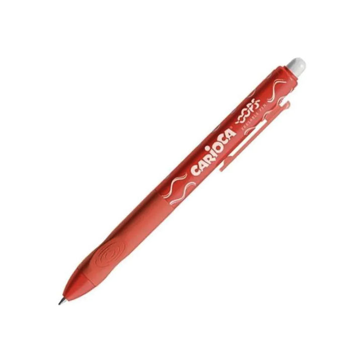 Penna Cancellabile Carioca Oops Clicker Rossa