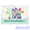 Biglietto Compleanno 1 Anno Verde