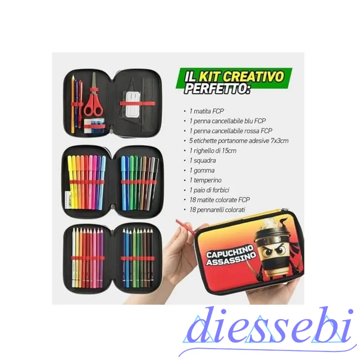Astuccio 3 Zip Brainrot Capuchino Assassino