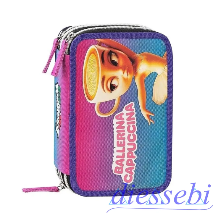 Astuccio 3 Zip Brainrot Ballerina Cappuccina