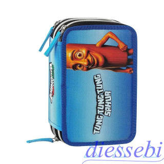 Astuccio 3 Zip Brainrot Tung Tung Sahur