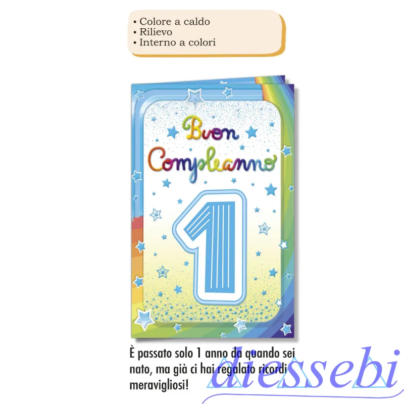Biglietto Compleanno 1 Stellare Lui