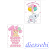 Biglietto Compleanno 1 Anno Rosa