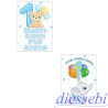 Biglietto Compleanno 1 Anno Celeste