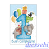 Biglietto Compleanno Sagomato 1 Anno Celeste