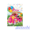 Biglietto Compleanno Bimbi Sagomato Moving Rosa