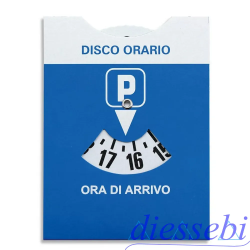 Disco Orario Europeo blu-bianco