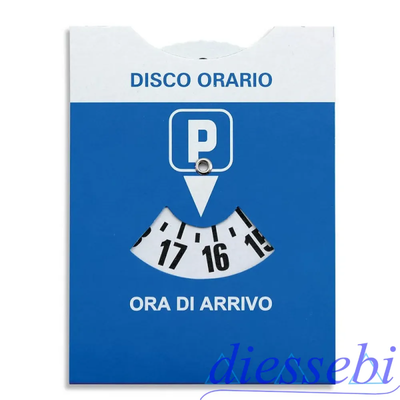 Disco Orario Europeo blu-bianco