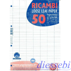 Ricambi A4 A 50 fogli Bianchi Pigna