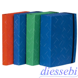 Scatola Portaprogetti con Elastico dorso 3 Blu