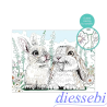 Paint & Frame Cute Bunnies