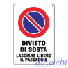 Cartello Divieto di Sosta 16x31cm in PVC
