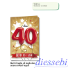 Biglietto Compleanno 40 Anni - Favolosi Anni 