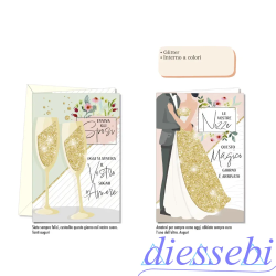 Biglietto Nozze Gold